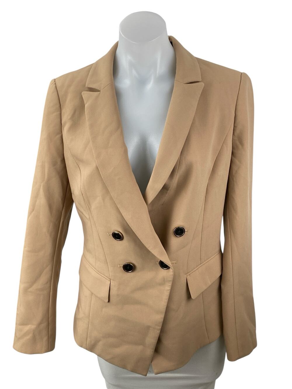 White House Black Market Praline Women's Brown Long Sleeve Blazer Coat Jacket 6